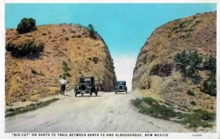 The "Big Cut" on Route 66 between Santa Fe and Albuquerque, New Mexico